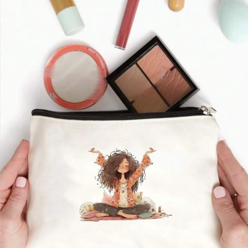 Yoga Canvas Makeup CreamTravel Bag
